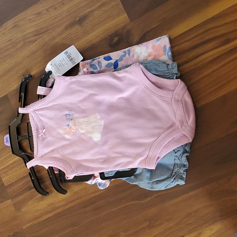 Carter's baby girl 4 pc outfit size 3 months NWT